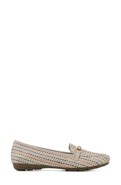 Shop Cliffs By White Mountain Glowing Bit Loafer In Ivory Multi/ Raffia