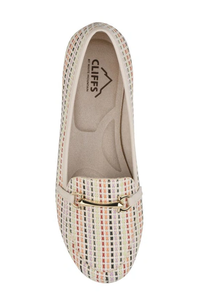 Shop Cliffs By White Mountain Glowing Bit Loafer In Ivory Multi/ Raffia