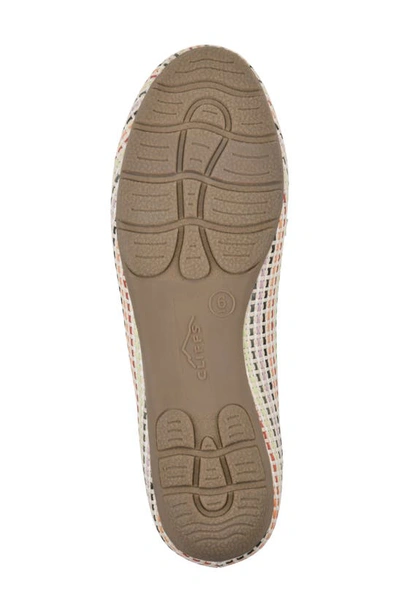 Shop Cliffs By White Mountain Glowing Bit Loafer In Ivory Multi/ Raffia