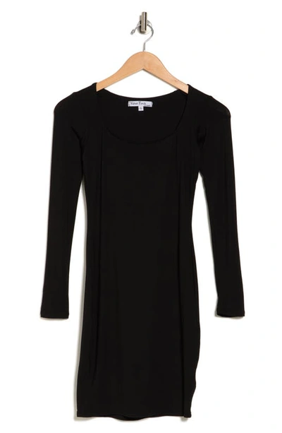 Shop Velvet Torch Long Sleeve Minidress In Black