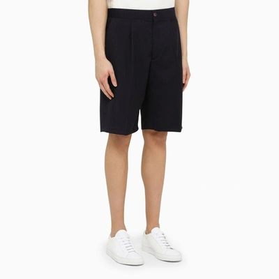 Shop Hevo Hevò Torrelapillo Dark Bermuda Shorts In Blue