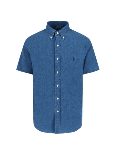 Shop Polo Ralph Lauren Shirts In Blue