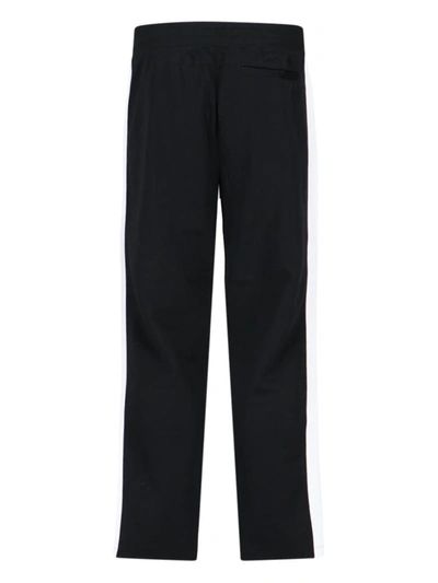 Polo Ralph Lauren Straight Trousers With Elastic Waistband And Side Stripe In Black