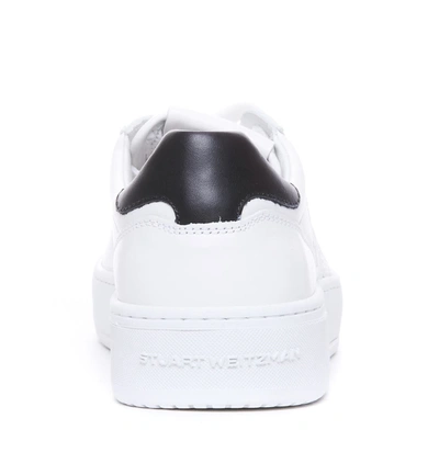 Stuart Weitzman Sw Courtside Monogram Sneakers In White