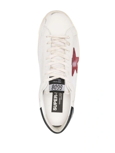 Shop Golden Goose Sneakers In White/pomegranate/black