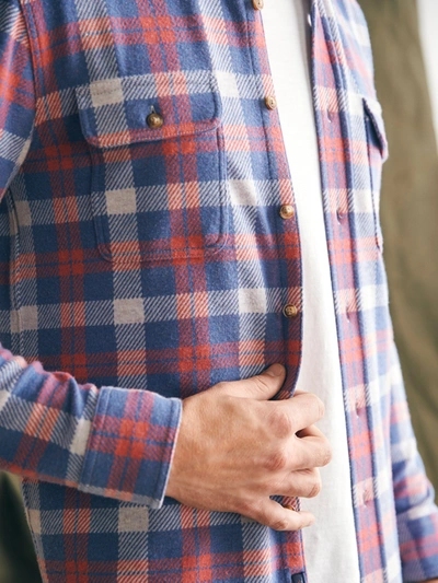 Shop Faherty Legend&trade; Sweater Shirt In Viewpoint Rose Plaid