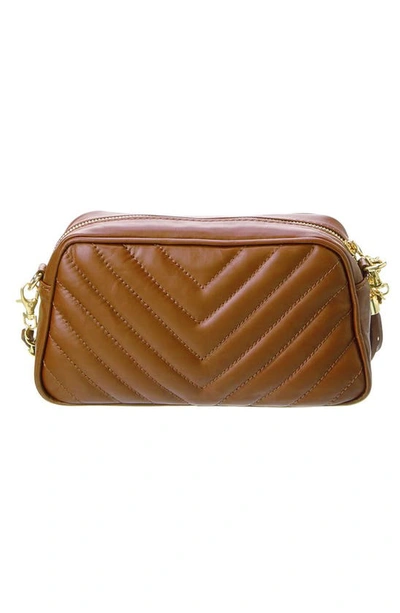Shop Persaman New York Alice Quilted Crossbody Bag In Saddle