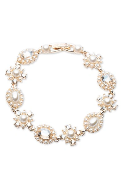 Shop Marchesa Precious Imitation Pearl Bracelet In Gold/ Pearl