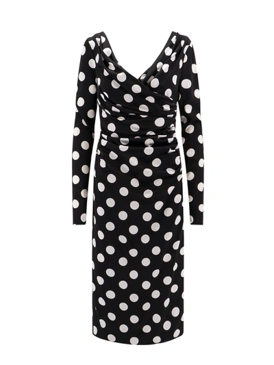 Shop Dolce & Gabbana Polka-dots Viscose Dress