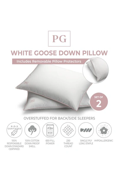 Shop Pg Goods White Goose Down Pillow