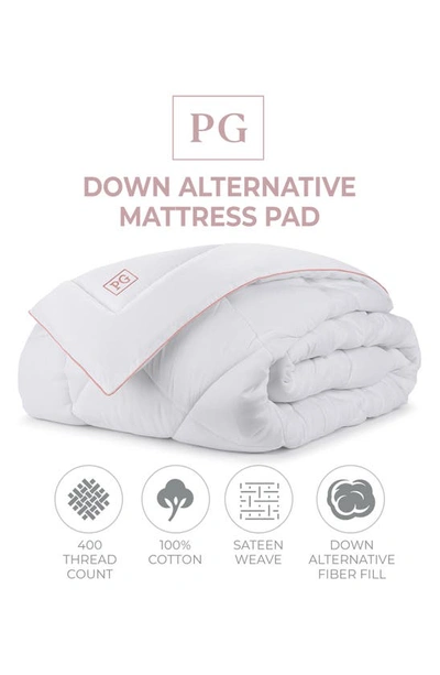 Pg Goods Gel Fiber Down Alternative Mattress Pad In White