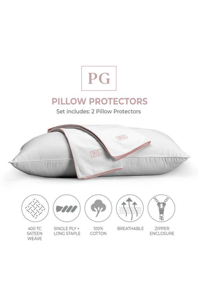 Pg Goods Set Of 2 Cotton Cool Pillow Covers In White