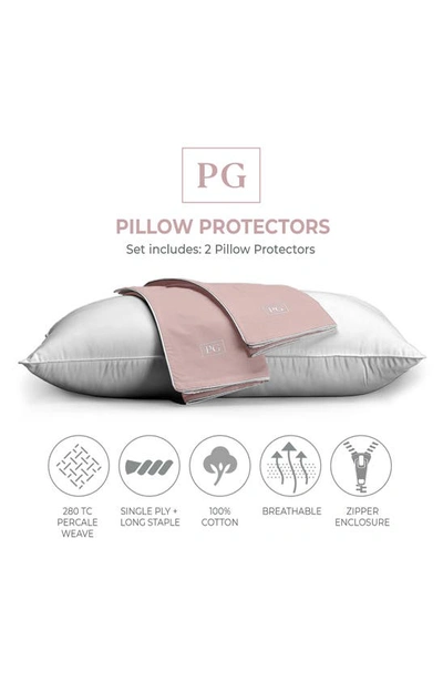 Pg Goods Set Of 2 Cotton Cool Pillow Covers In Pink