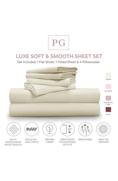 Shop Pg Goods Classic Cool & Crisp Cotton Pillow Case 2-piece Set In Cream