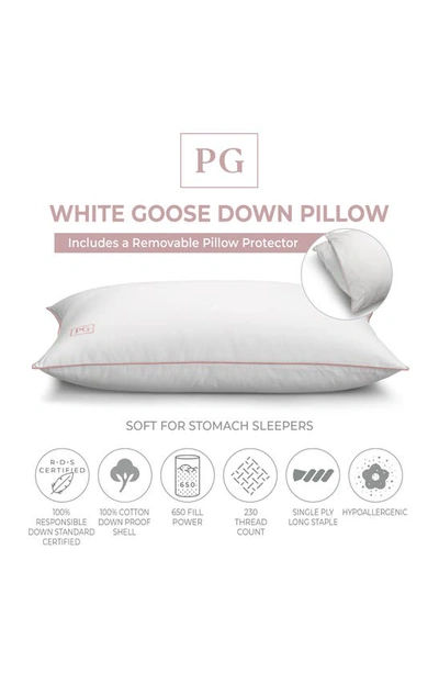Pg Goods Goose Down Pillow In White