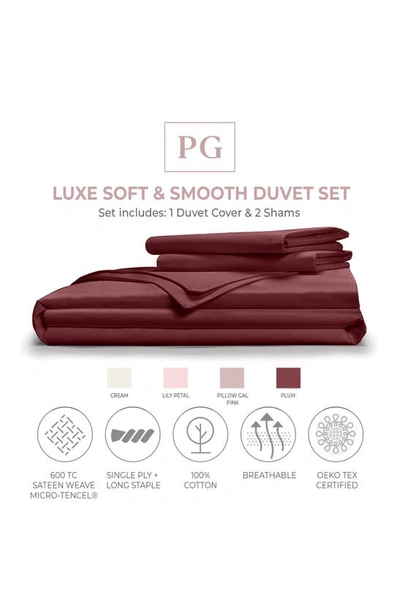 Pg Goods Pillow Gal Classic Cool & Crisp Cotton Pillow Case 2-piece Set In Plum