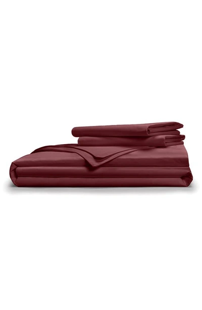 Shop Pg Goods Classic Cool Crisp & Cotton Duvet & Pillow Sham 3-piece Set In Plum