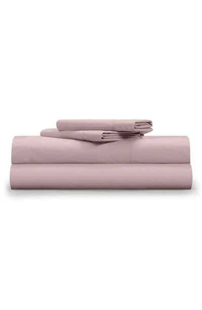 Shop Pg Goods Classic Cool & Crisp Cotton 4-piece Sheet Set In Pg Pink