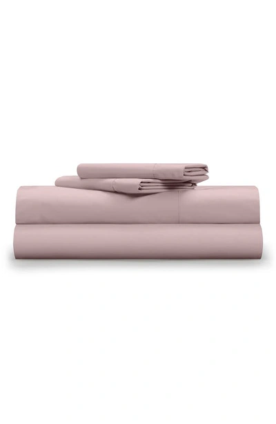 Pg Goods Pillow Gal Classic Cool & Crisp Cotton 4-piece Sheet Set In Pg Pink
