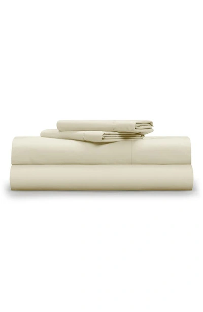 Pg Goods Pillow Gal Classic Cool & Crisp Cotton 4-piece Sheet Set In Cream