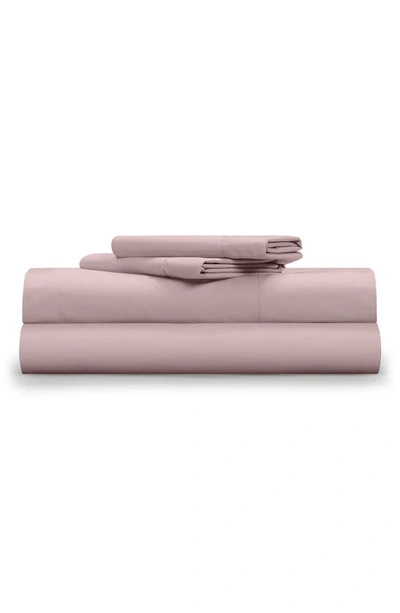 Pg Goods Pillow Gal Classic Cool & Crisp Cotton 4-piece Sheet Set In Light Pink