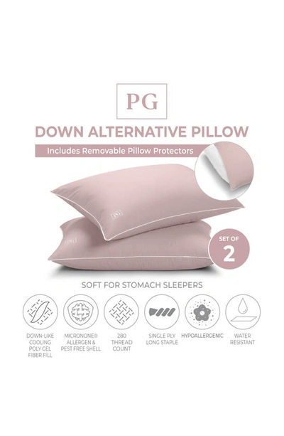 Pg Goods Soft Density Stomach Sleeper Pillow In Pink