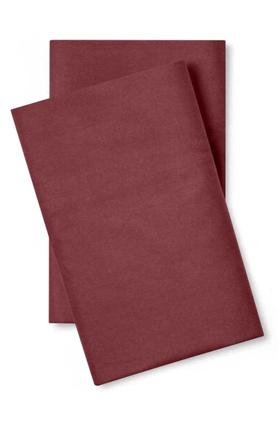 Shop Pg Goods Set Of 2 Classic Cool Crisp Cotton Pillow Cases In Plum