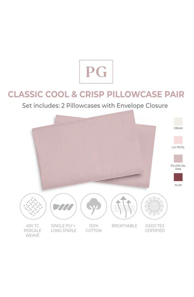 Shop Pg Goods Set Of 2 Classic Cool Crisp Cotton Pillow Cases In Pg Pink