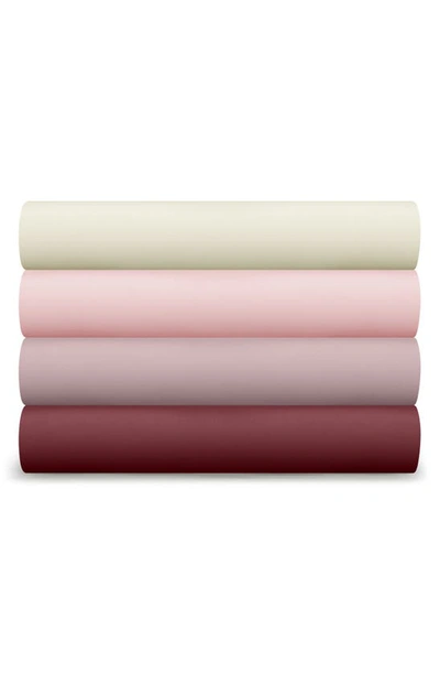 Pg Goods Set Of 2 Classic Cool Crisp Cotton Pillow Cases In Plum