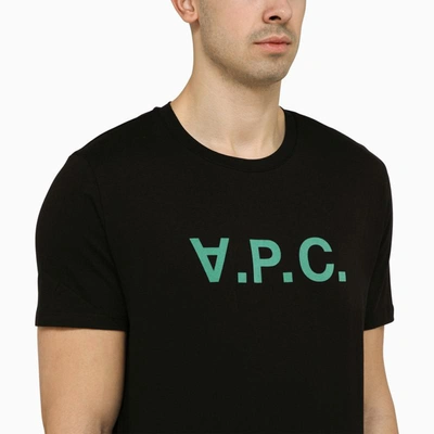 Shop Apc A.p.c. Logoed Crewneck T-shirt In Black