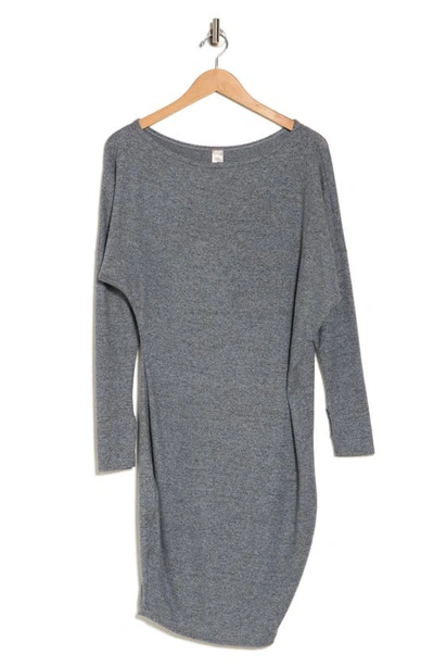 Shop Go Couture Long Sleeve Dress In Bluish Two-tone