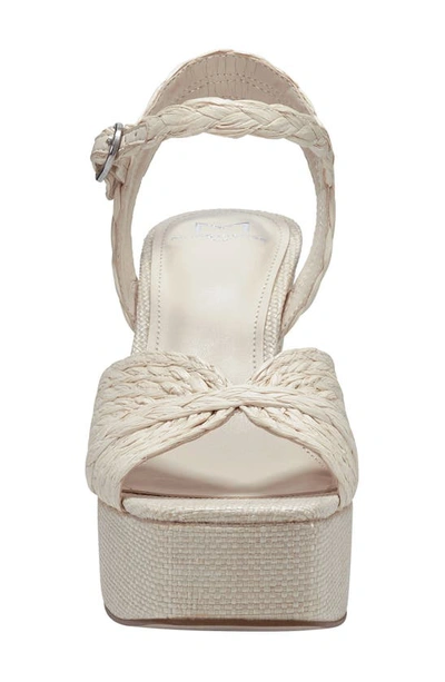 Marc Fisher Ltd Chela Platform Raffia Sandal In Light Natural