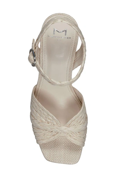 Shop Marc Fisher Ltd Chela Platform Raffia Sandal In Light Natural