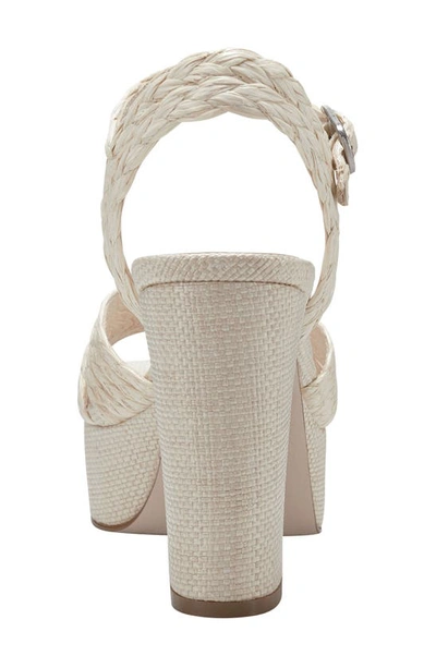 Shop Marc Fisher Ltd Chela Platform Raffia Sandal In Light Natural