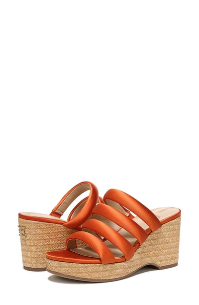 Shop Sam Edelman Yuki Platform Wedge Sandal In Cali Orange