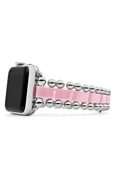 Lagos Smart Caviar Pink Ceramic Apple Watch Bracelet, 42-44mm - Exclusive In Caviar Pink