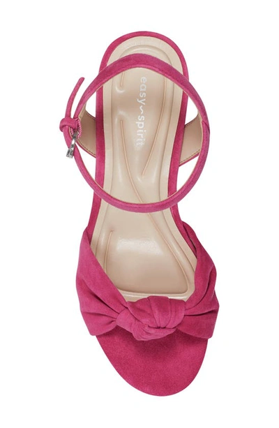 Shop Easy Spirit Danica Ankle Strap Sandal In Dark Pink