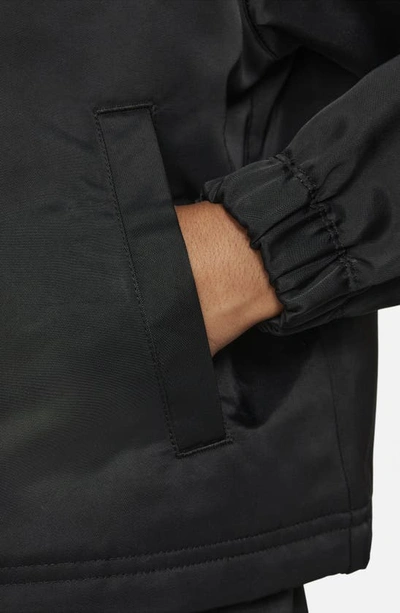 Shop Nike Kids' Sportswear Snap Front Jacket In Black/ White