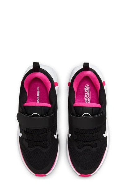 Shop Nike Kidfinity Sneaker In Black/ White/ Laser Fuchsia