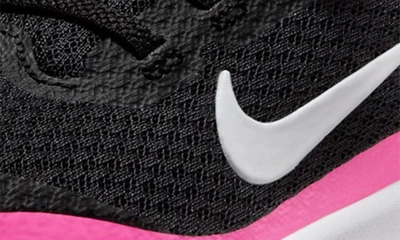 Shop Nike Kidfinity Sneaker In Black/ White/ Laser Fuchsia