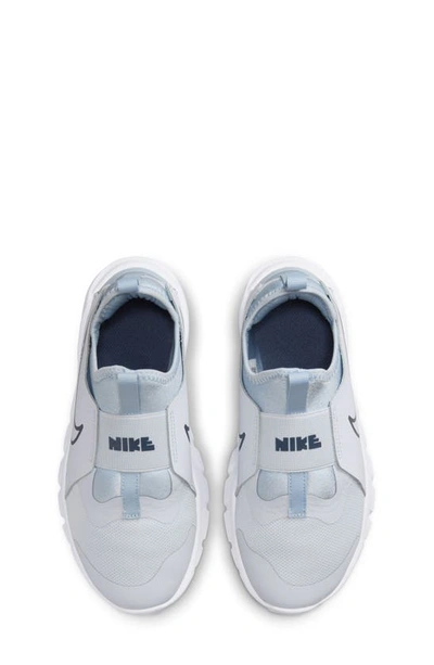 Shop Nike Flex Runner 2 Slip-on Running Shoe In Grey/ Light Blue/ White/ Navy