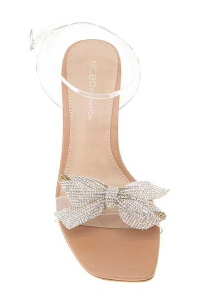 Shop Bcbgeneration Relso Sandal In Clear/ Tan