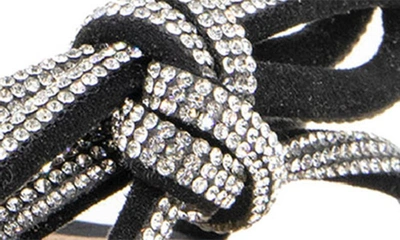 Bcbgeneration Women's Selma Rhinestone Bow Slip On Sandals In Black/ Clear