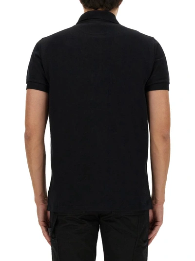 Shop Bally Polo Shirt With Embroidery In Black