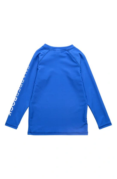 Snapper Rock Unisex Marine Blue Long Sleeve Rash Top In Blue