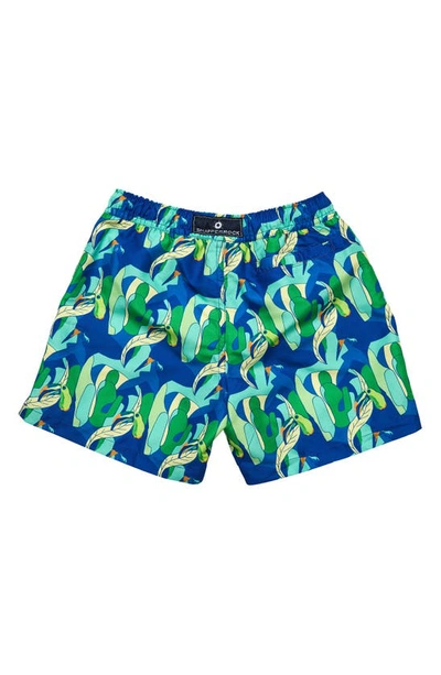 Shop Snapper Rock Kids' Toucan Jungle Swim Trunks In Blue