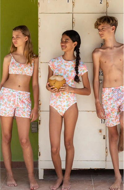 Snapper Rock Hawaiian Luau Sustainable Swim Short In Coral Multi