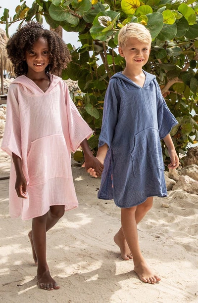 Snapper Rock Denim Blue Beach Poncho In Blue