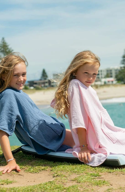 Snapper Rock Denim Blue Beach Poncho In Blue