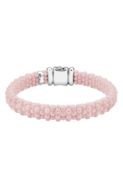 Lagos Pink Caviar Ceramic Beaded Bracelet In Pink
